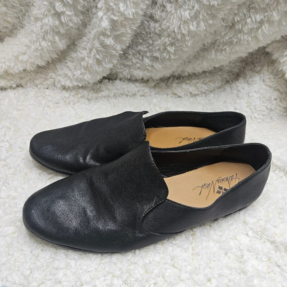 Patricia Nash Black Leather Loafers Flats sz 10‎